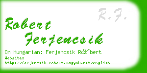 robert ferjencsik business card